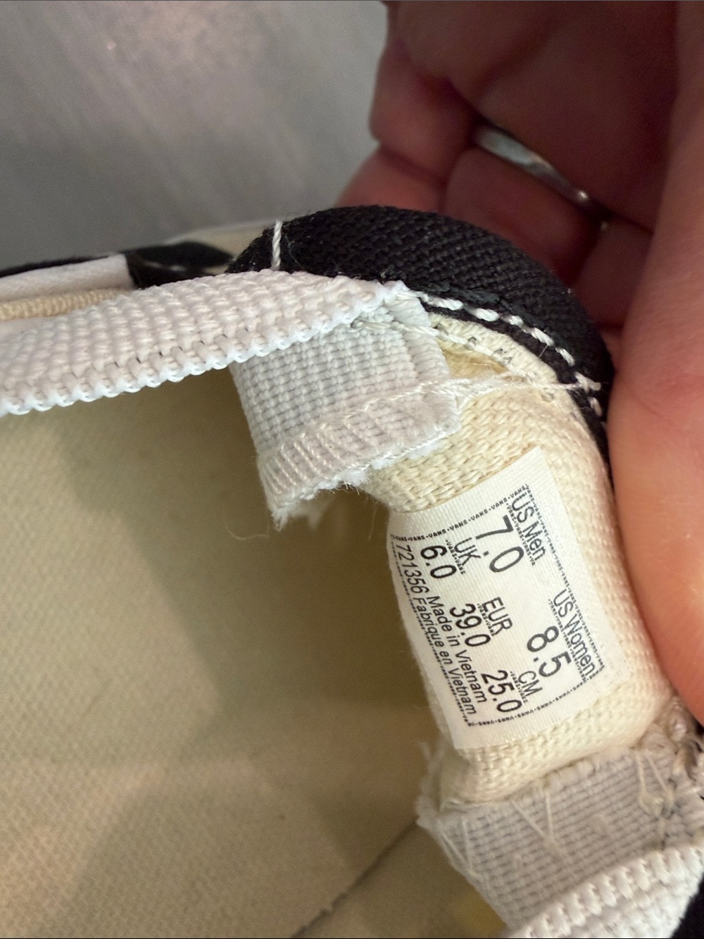 Vans Checkerboard Slip-On Sneakers - Black & White - Picture 3 of 3